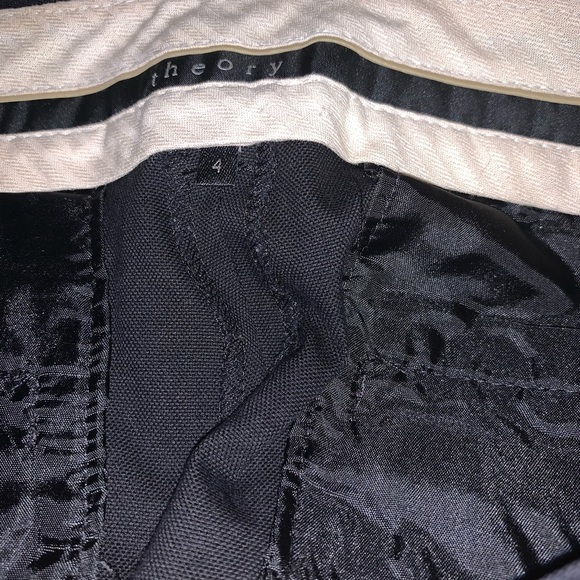 Theory Black Cotton Dress Pants. Size 4. - Picture 5 of 7